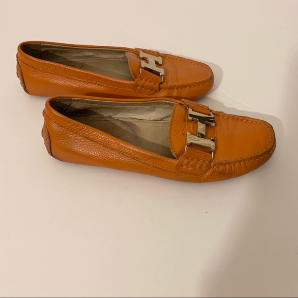 Hermes Shoes Vintage Herms Loafer Orange Leather 7 Poshmark